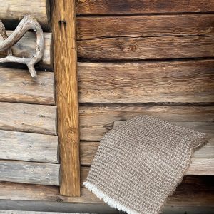 Pitkä villashaali Vohveli, ruskea/vaalea